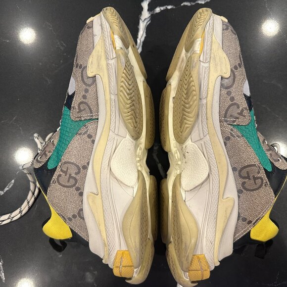 Gucci x Balenciaga The Hacker Project Triple S Beige Green Yellow - Size 42- US9 - Picture 9 of 13